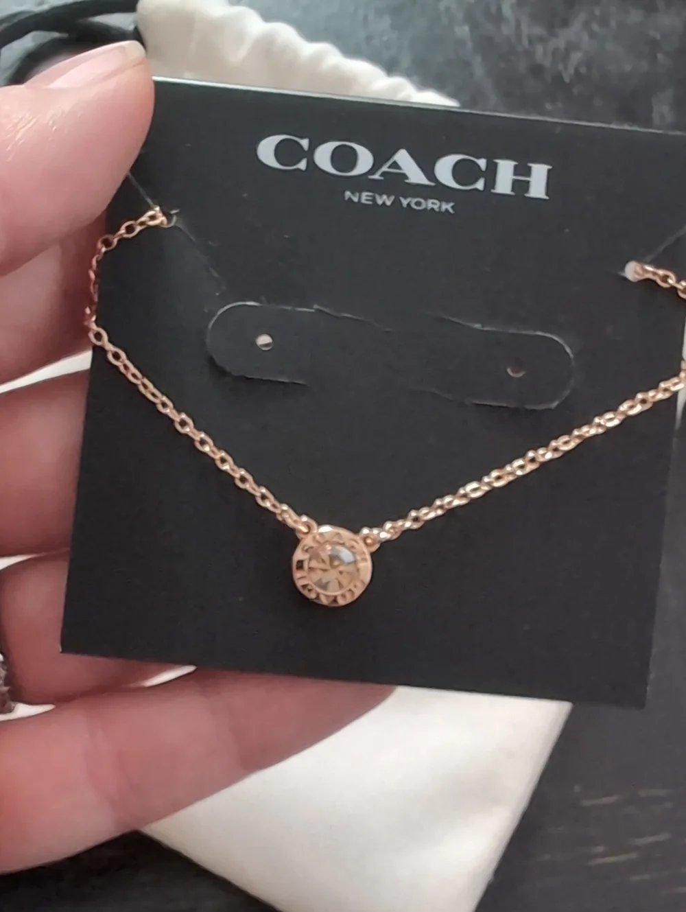 Nwt Coach Gold Tone Necklace